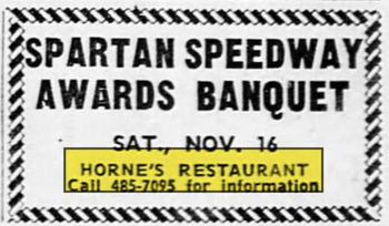 Hornes Motor Lodge & Restaurant - Nov 1968 Ad (newer photo)